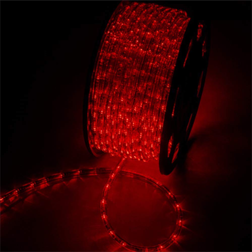 Leisurelife Waterproof LED Rope Lights Outdoor, Red, 150FT / 45M, 1620 Lights