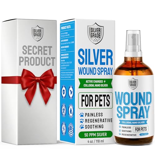 Image of Dog Wound Spray for Pets - Colloidal Silver Wound & Skin Care for Dogs & Cats + Secret Product in a Set - Help with Rashes, Hot Spots, Itches, Scratches, Skin Irritations, Bites & Burns
