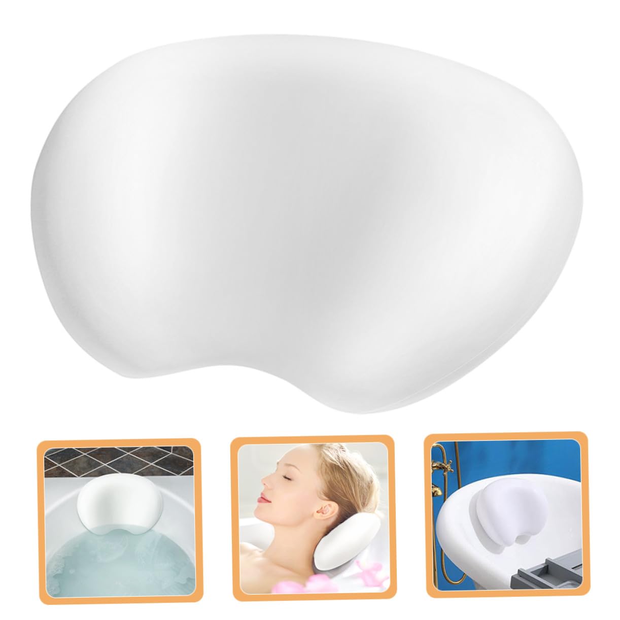 Almohada Cabeza de Bañera Reposacabezas de Baño 1 Unidad Material PU Antideslizante Duradero Uso en SPA y Baño Relajante para Adultos