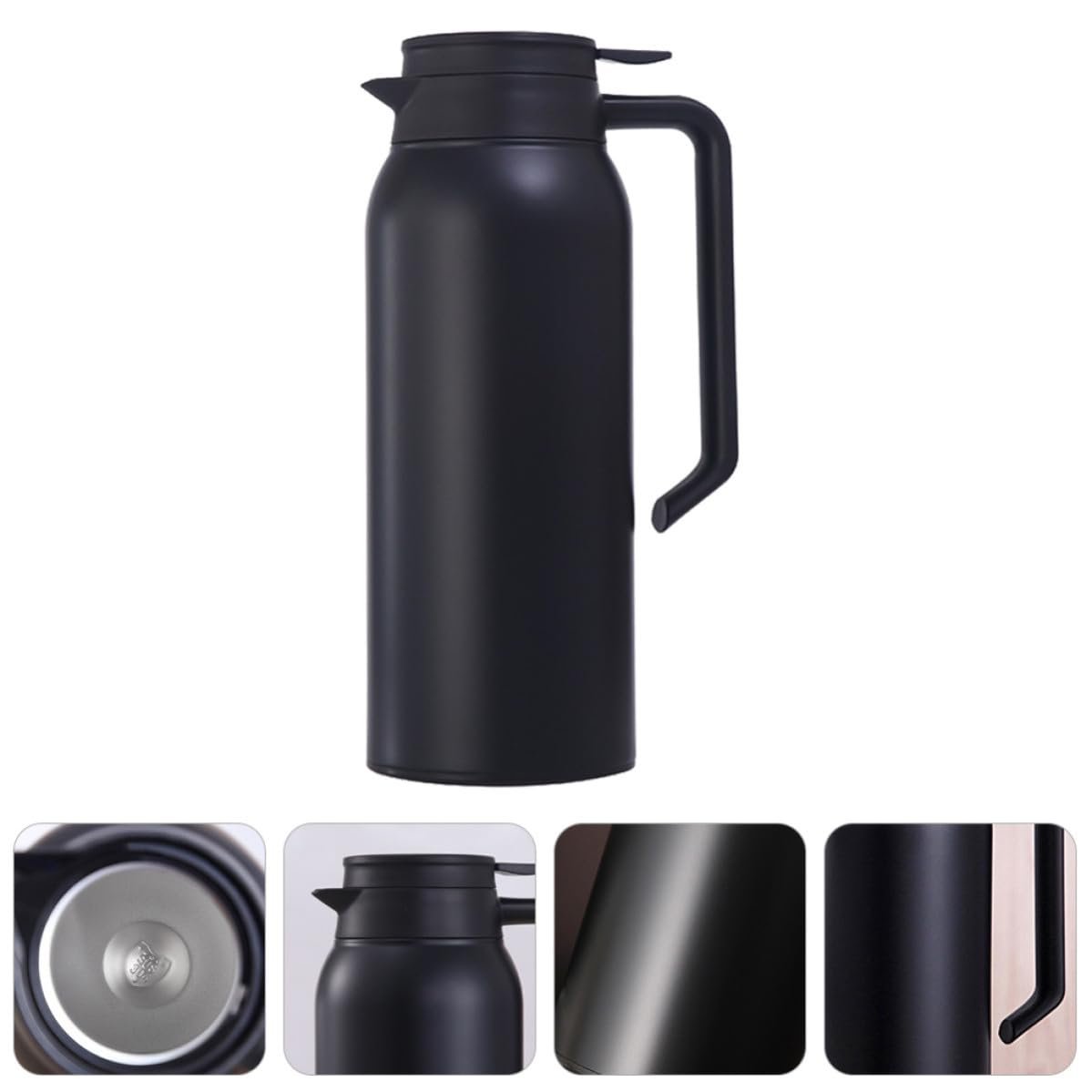 INOOMP Botella Térmica de Acero Inoxidable 1500ml Aislamiento al Vacío y Diseño Práctico para Mantener el Calor en Actividades al Aire Libre