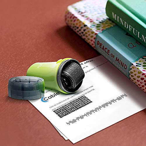 Image of Guard Your ID Security Roller Set for Identity Theft Protection Advanced 2.0 Stamping and Redacting (Regular 3-Pack, Green)