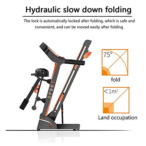 Home Treadmill Folding Motorised Treadmill Weight Loss Electric Treadmill, Foldable Home Small Multi-Functional Ultra-Quiet Fitness Equipment Walking - Afbeelding 8