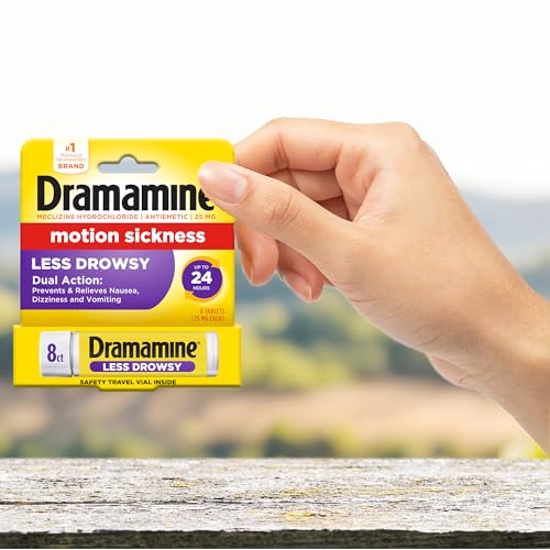 Image of Dramamine Motion Sickness Relief Less Drowsey Formula, 8 Count