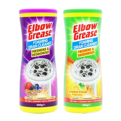 Elbow Grease Foaming Drain Cleaner Berry Blast and Lemon Fresh Fragrances 500g Pack of 2