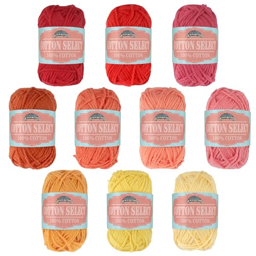 Image of JubileeYarn Cotton Select Bonbon Yarn - 10g /Skein Sport Cotton - Assortment E - 10 Skeins