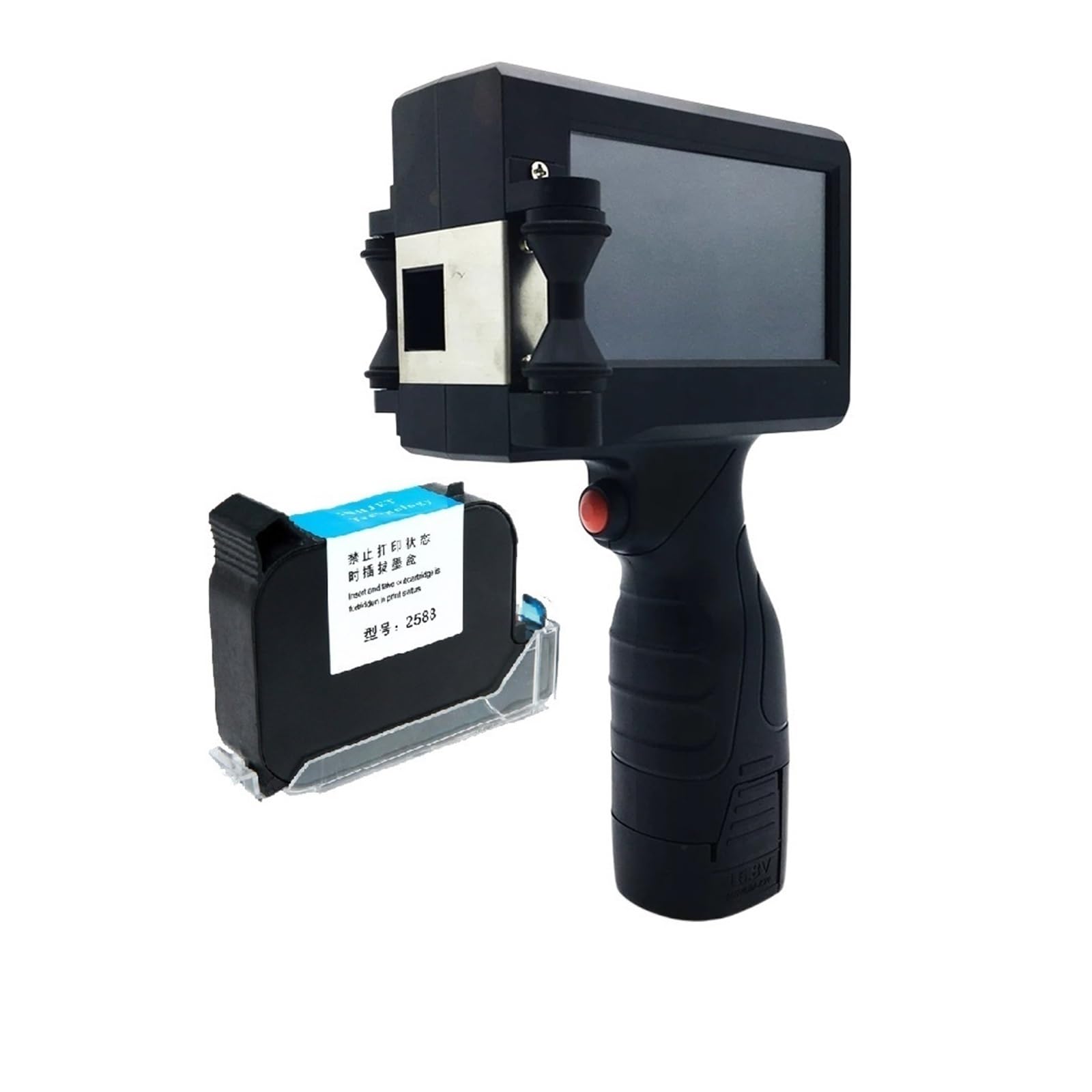 Ręczna drukarka atramentowa, 4,3-calowy ekran dotykowy Przenośna drukarka atramentowa Kod QR/etykiet Atramentowa ręczna USB 12,7 Atrament(1 printer 1 Ink)