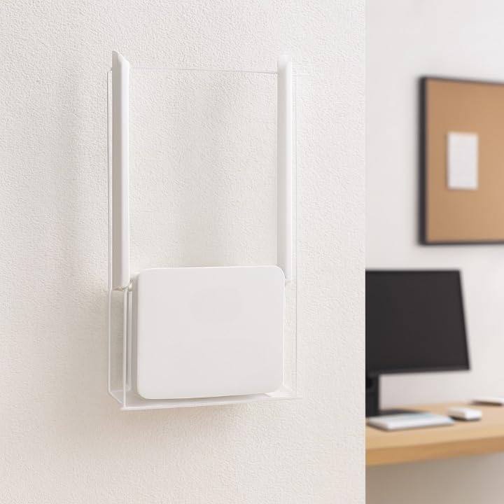 Image of Parikshit Sublimation Acrylic WiFi Internet Router Wall Mount Floating Shelf Holder Universal Storage Shelf Stand Routed (Router starght Stand)