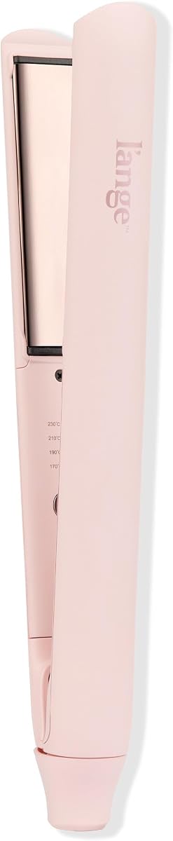 Plancha plana de titanio recta, 1", rubor | Plancha profesional 2 en 1 para peinar el cabello, alisador de cabello sin enganches, calentamiento rápido, temperatura ajustable, apagado automático