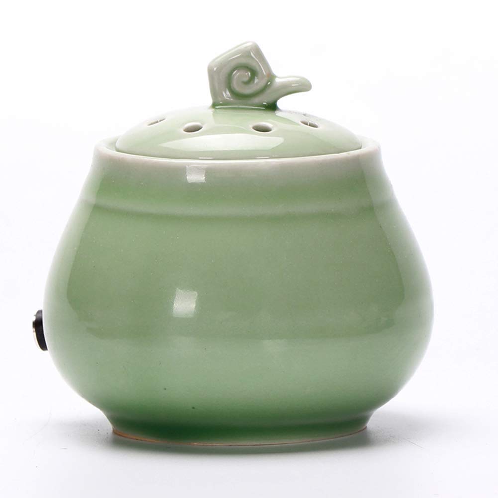 RXBFD Brûleur électronique d'encens de synchronisation, Température réglable Huile Essentielle Diffuseur de Parfum, Encensoir en Bois d'agar résineux, pour la Maison/Bureau/Yogo etc.