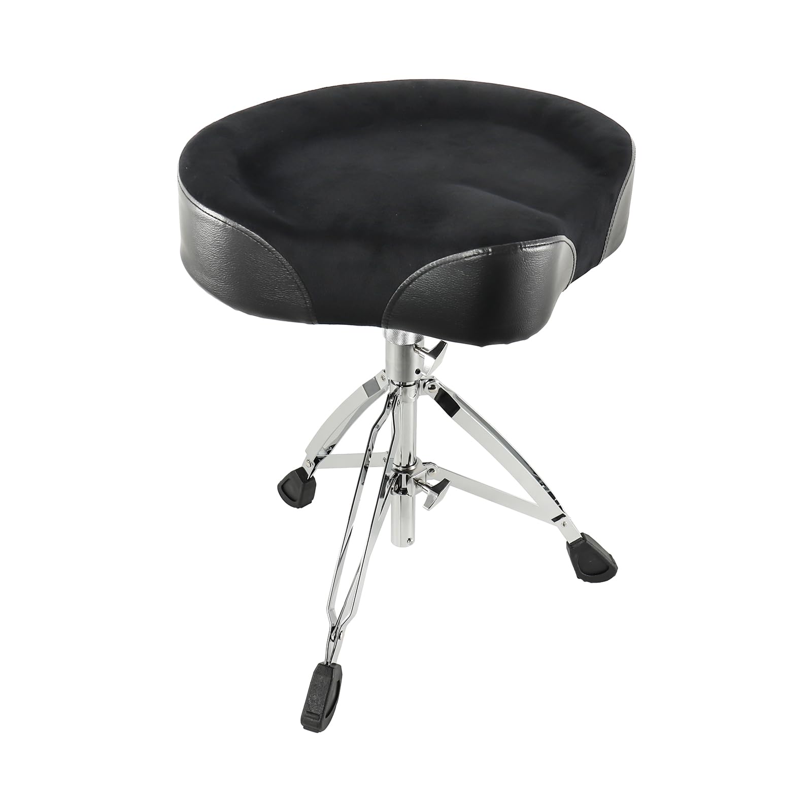 Sgabello per Batteria Regolabile e Rinforzato, per batteria stile moto, con sollevamento girevole sedile più spesso e imbottito.