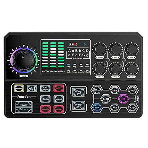 CROIRE P5 Tarjeta de Sonido en Externa Cambiador de Voz Mezclador de DJ Tablero de Sonido en para...