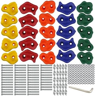 Ogrmar 25 PCS Rock Climbing Holds Set with Mounting Screws and Hardware