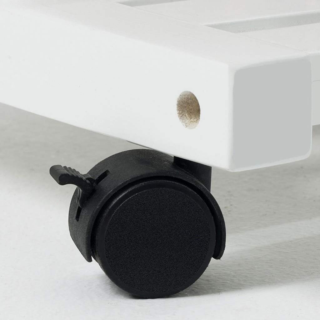 Estantería de almacenamiento para el hogar, estante de bambú, estante para el hogar, dormitorio, árbol, móvil simple aterrizaje, espacio económico, madera maciza, color blanco