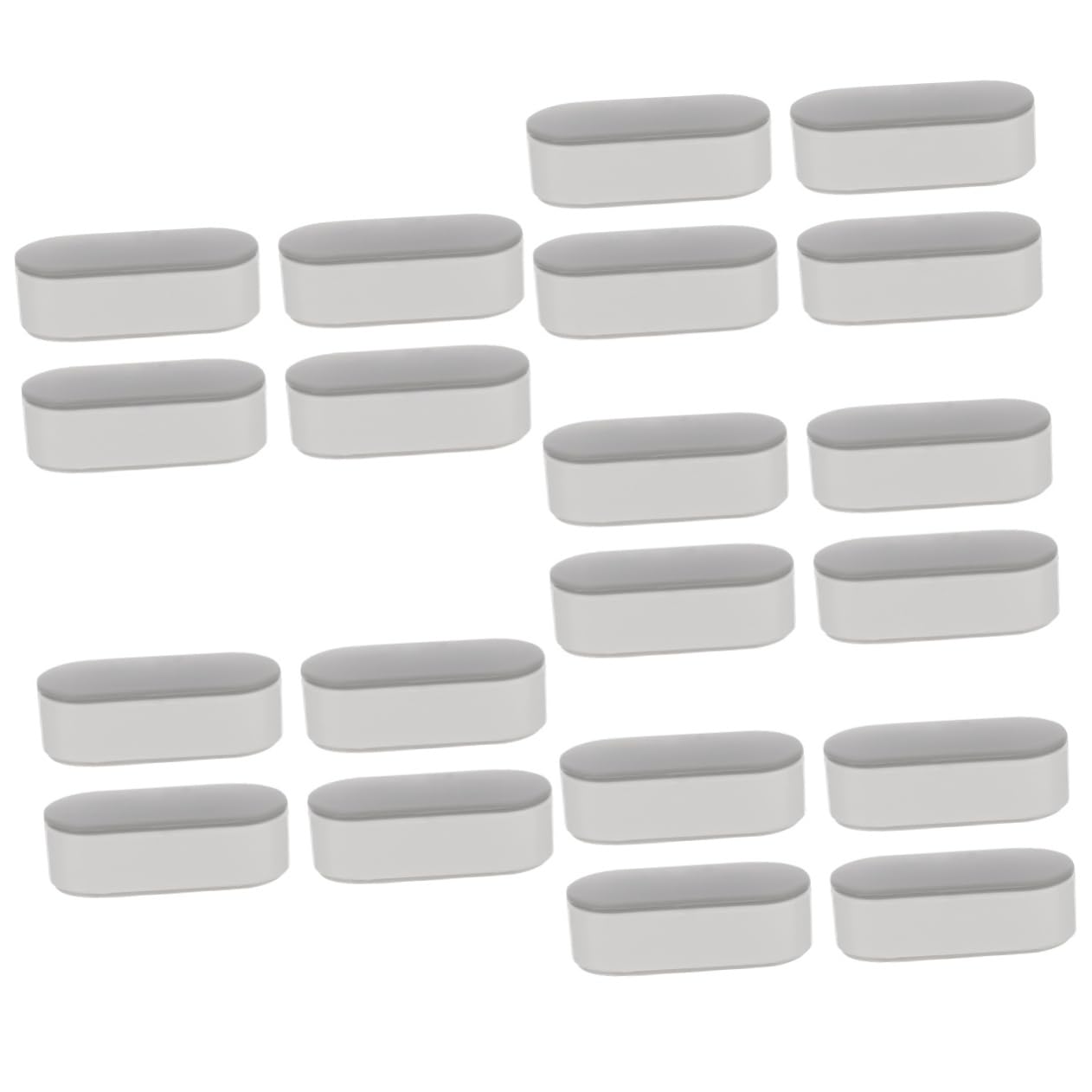 5 Ensembles Joint De Siège De Toilette Remplacement Universel En Forme De Pare-chocs De Siège De Toilette Pour Couvercle Coussinets De Toilette Plastique Light Grey 4 Pièces * 5