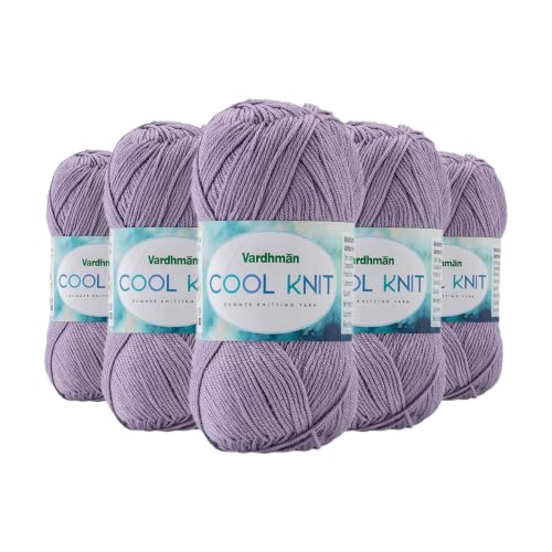 Image of Vardhman Cool Knit All Season Lightweight Poly Viscose Yarn | Pack-5