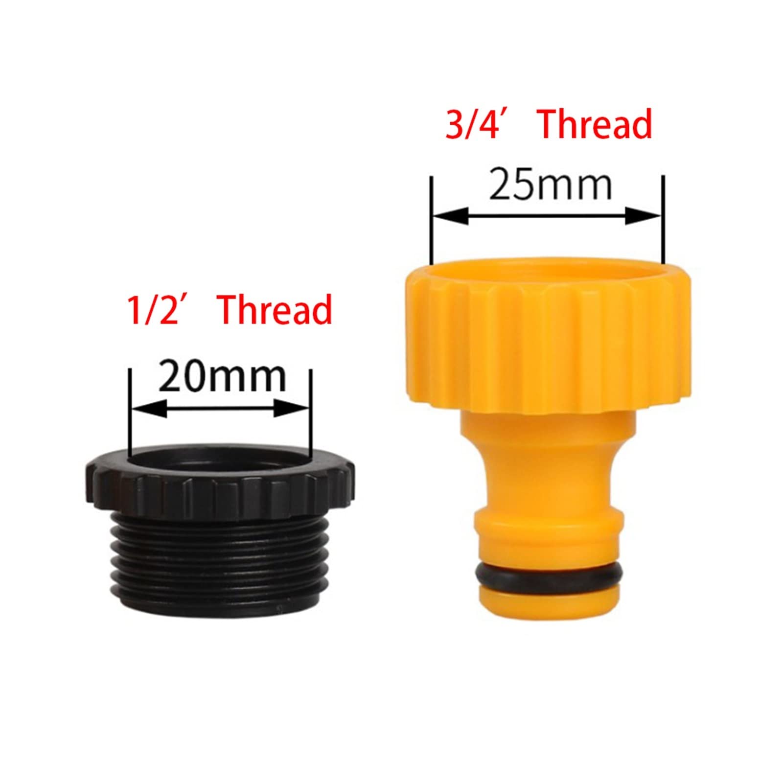 Conector rápido para tubería de riego de jardín Tap Fit 1/2 ABS Conector de tubería de agua Kits de conector de manguera rápida de jardín Juego de extensor de adaptador de junta de grifo para tubo de