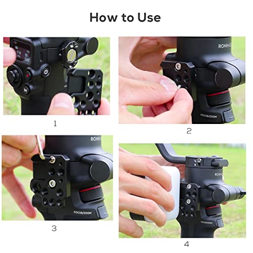 Image of Side Extension Plate for DJI Ronin S /SC /RS2 /RSC2,Monitor Holder Mount with 1 /4 3 /8 Threaded Holes Cold Shoe, Stabilizer Extension Plate for Video Light, Microphone, Monitor