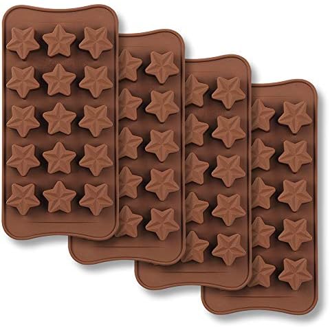 homEdge 15-Cavity Star Shaped Chocolate Mould Set Cover