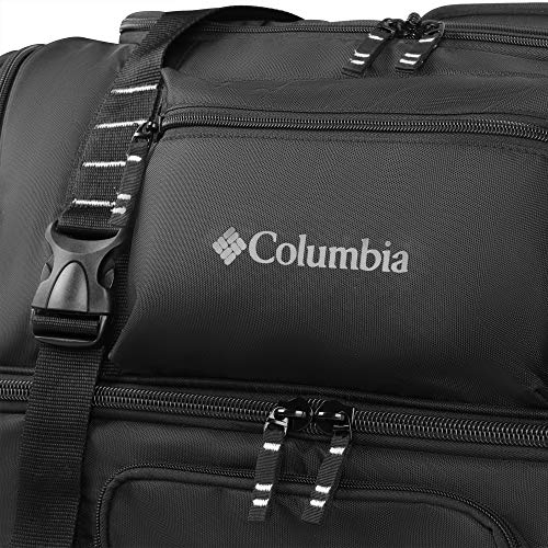 Columbia Wheeled Duffle Travel Bag - 26 Inch Large Rolling Lightweight Luggage Bags for Men , Black