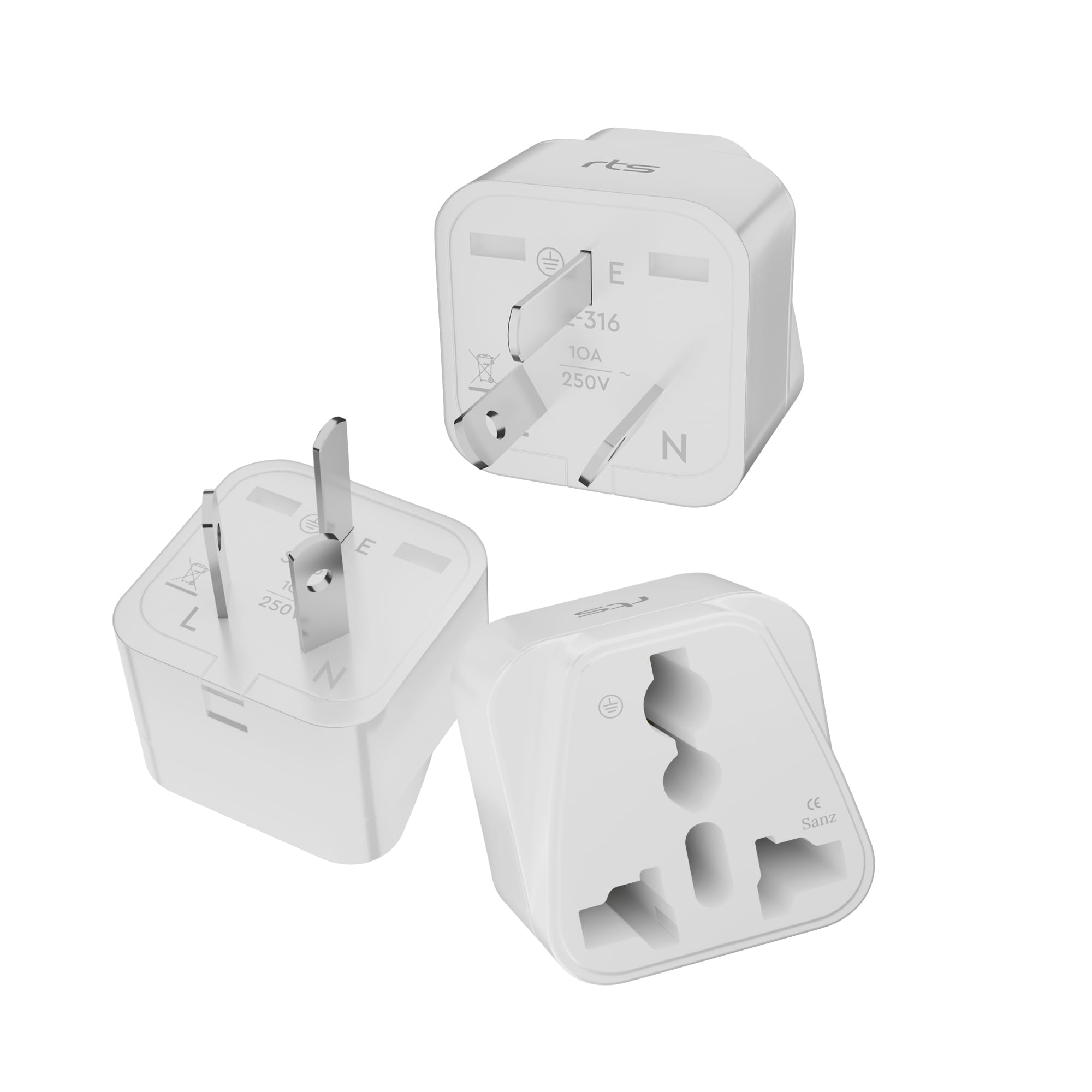 rts India to Australia Universal Travel Plug Adapter Converter (3 Pack Type I) Travel Essentials Compatible with for Phones, Laptops, Camera Chargers Tablet AU China New Zealand Argentina Fiji & More-image-47