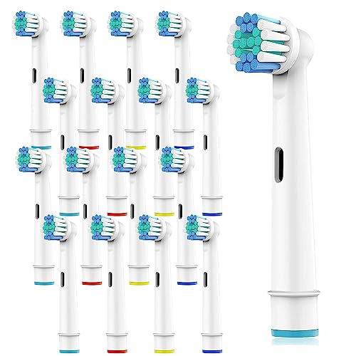 Recambios Cepillos Compatibles con Oral B, Pack de Cabezales 16 Unidades