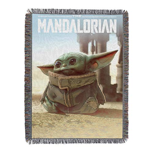 Northwest Star Wars - The Mandalorian Woven Tapestry Throw Blanket, 48' x 60', The Child