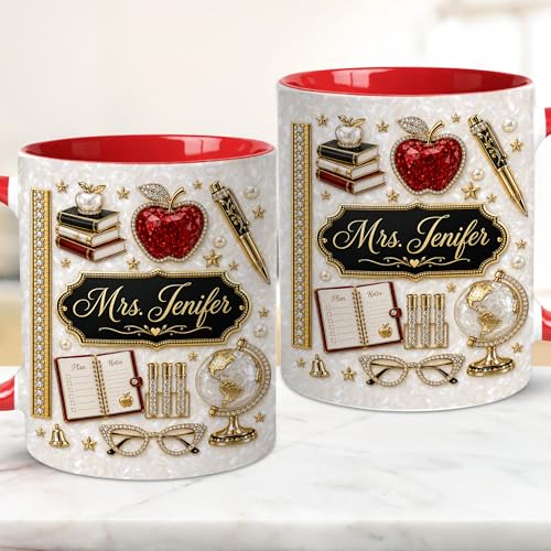 Taza personalizada para maestro temática graduación miniatura 6