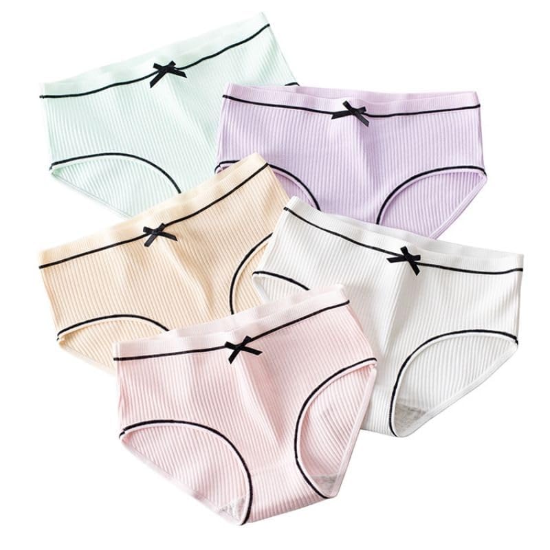 Women's & Girl's Regular Wear Soft Cotton Material, Mid Waist Panties Combo Pack-of-2 (Multi-Mix-Random Color)