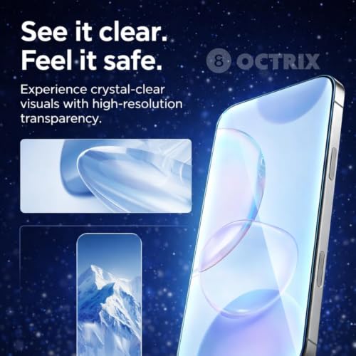 Image of OCTRIX Premium Tempered Glass Screen Protector Compatible for Realme Narzo 100 Lite with Edge to Edge Coverage - Case Friendly, Anti-Scratch & Bubble-Free Installation Kit (Pack Of 1)