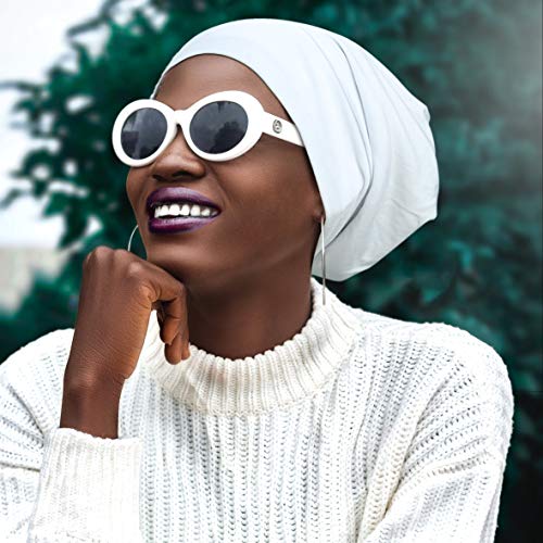 Image of Satin Lined Sleep Slouchy Cap Curly Girl Slap Headwear Gifts For Frizzy Hair Women