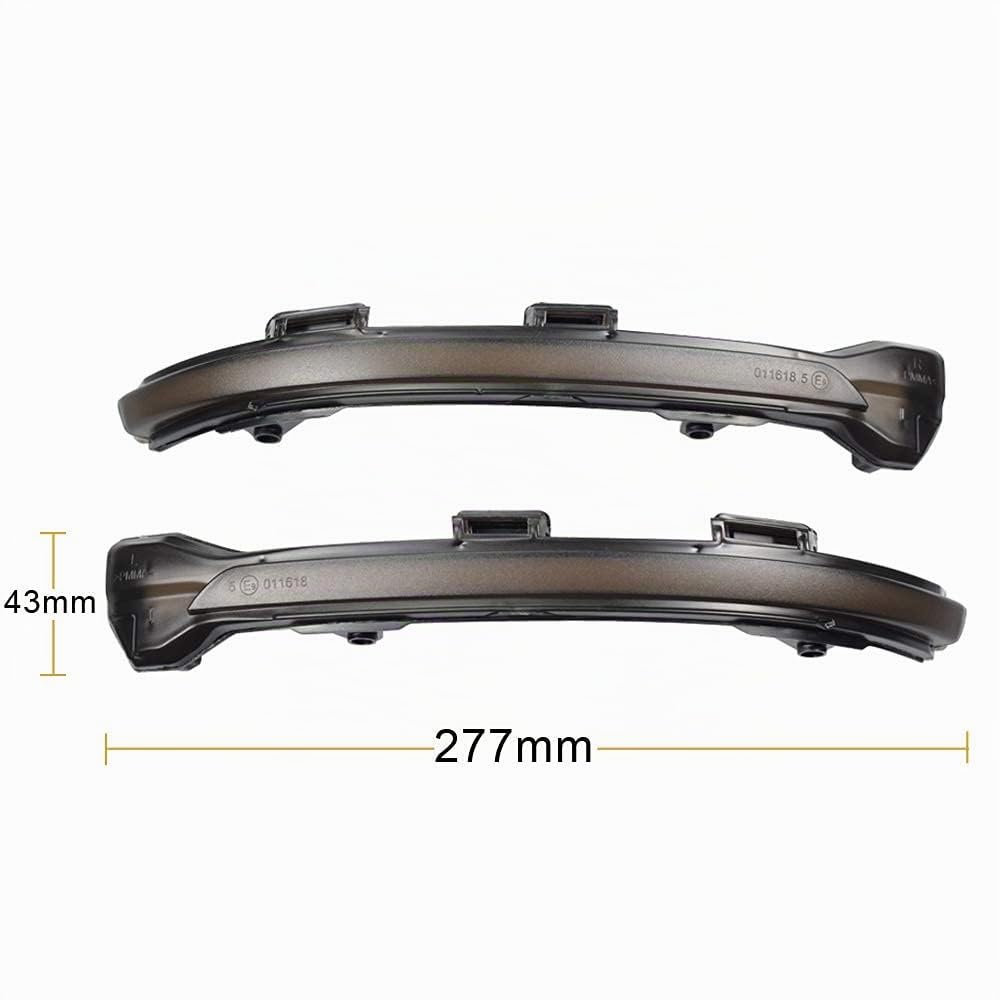 Coppia di indicatori LED dinamici per Golf 7 MK7 GTI 7 R 7.5 Golf Sportsvan (guscio nero (giallo)