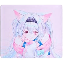 ATK Sunny Rain Gaming Mouse Pad, Original Illustration, Ultra-Narrow Recessed Edge, Durable XSoft Non-Slip Poron Base, Optimized for Gaming Sensors, for Gamer, Office & Home, 4904204mm - Pink