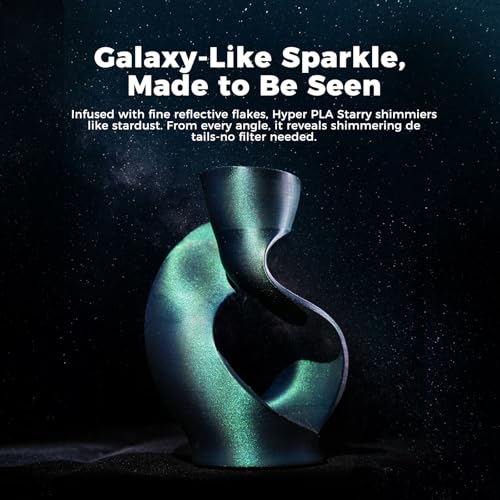 Image of Creality PLA Starry Galaxy 3D Printer Filament, 1.75mm Sparkle PLA, Shimmering Stardust Finish, High-Speed RFID Smart Filament, Smooth Shine Fits for Most 3D Printers (Stardust Pink)