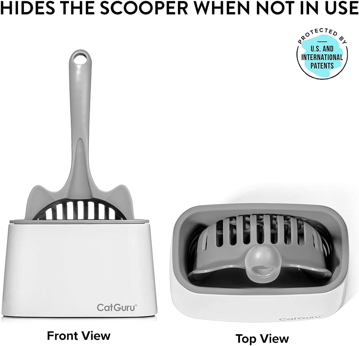 CatGuru Litter Scoop Holder and Litter Mat (Medium) Bundle