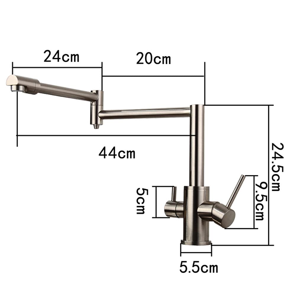 Évier D'Infiltration Rotatif D'Eau Potable en Laiton 3 - en - 1, LSZJSGQ, Brossé,