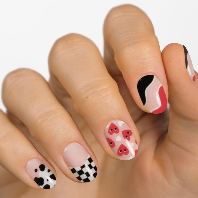MOYOU LONDON Semi Cured Gel Nail Strips, 20 Pcs. Waterproof Gel Nail Wraps, Cures in Sunlight or UV/LED Lamp - Image 2