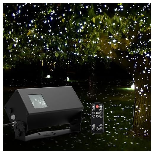 AIRIVO White Laser Snowflake Projector