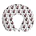 ABAKUHAUS Chitarra Cuscino da Viaggio, Rock Chitarre Elettriche, Accessorio in Schiuma di Memoria per Viaggio, 30 cm x 30 cm, Rosso Nero Bianco