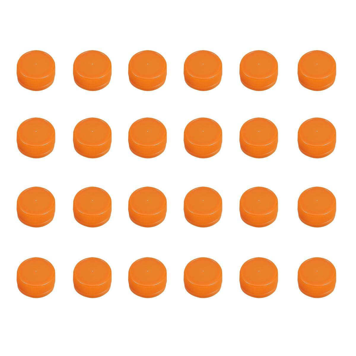 Healifty Diy Bottle Caps 100 Pcs Plastic Drink Bottle Covers for Kids Craft Home Education Kindergarten Classes and Art Activities Reusable Spring Water Diy Caps Orange