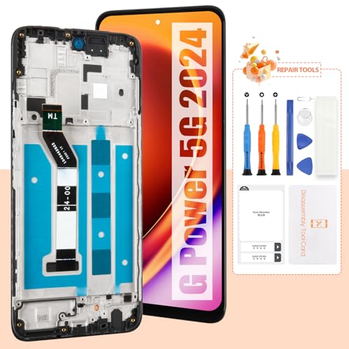 Écran Moto G Power 5G 2024 tactile noir XT2415-1 contre les vitres brisées
