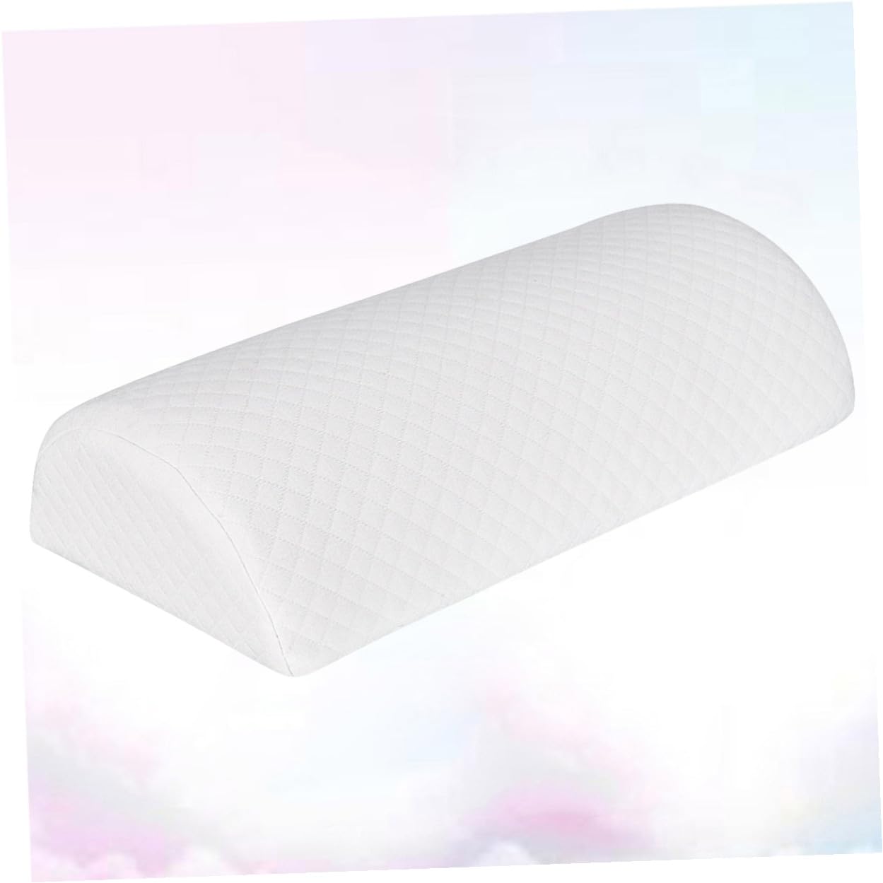 Almohada de Memoria para Piernas Semicircular de Poliuretano Color Blanco