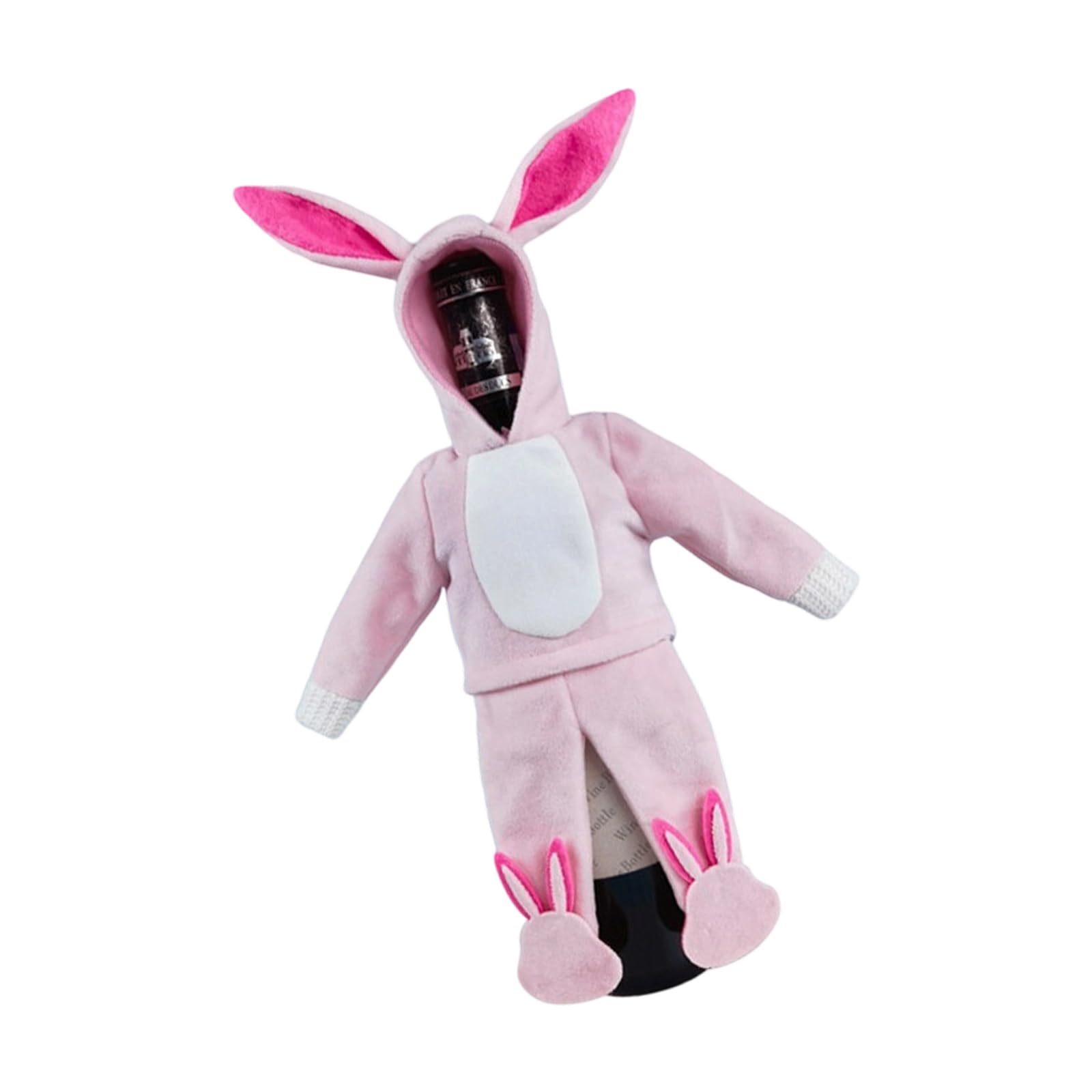 hogtnd Festive Accessories for Cotton Filled Rabbit Bottle Cover for Holiday Decoration, Christmas Event and Celebration, Multiple Decoration