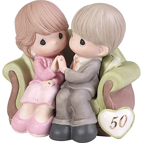 Precious Moments, Through The Years - 50th Anniversary, Bisque Porcelain Figurine, 123021, Multicolor - Image 2