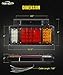 Partsam 2Pcs LED Truck Trailer Tail Lights Bar Kit 40 LED w Iron Net Protection Replacement for W Series/Compatible with Isuzu Elf Truck NPR NPR-HD NKR NHR NRR FSR FRR 1984- Taillight Assembly