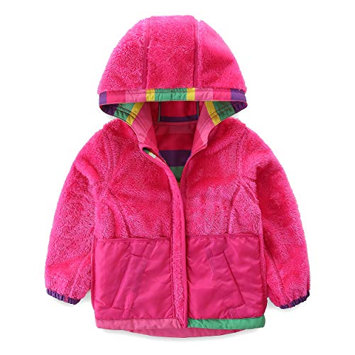 Warm Windbreaker Jacket for Kids Fleece Lined Hoodie 18M-7T3