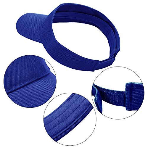 Cooraby Sports Sun Visor Hats Adjustable Sun Visor Caps For Women And Men Royal Blue #TOP2