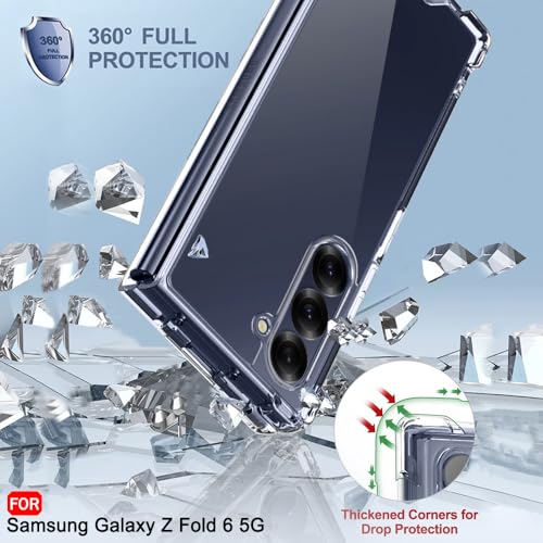 Image of TheGiftKart Crystal Clear Back Cover Case for Samsung Galaxy Z Fold 6 5G | Shock Proof 360 Protection | Hard Clear Back Cover Case for Samsung Galaxy Z Fold 6 5G (PC & TPU, Transparent Bumper)