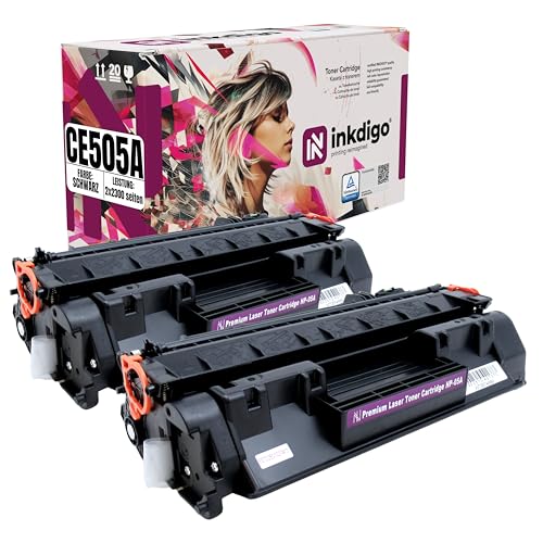CE505A   Juego de 2 cartuchos de tóner TUV de alta calidad, color negro, compatible con impresora HP Laserjet P2055DN P2035 P2055 P2035N P2055D P2055X P2030 P2050 (2 unidades)