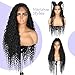 HANNE Full Lace Faux Loc Wigs 30 Inch Curly Goddess Braids Wig Knotless Braided Wigs for Black Women Twist Synthetic Lace Front Wig Dreadlock Wigs with Baby Hair
