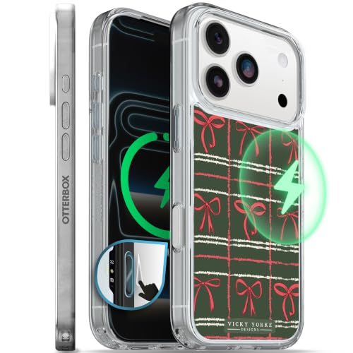 Image of OtterBox iPhone 17 Pro - Symmetry Series Slim MagSafe Case - Rows of Bows | 3X Military Drop Protection - Slim Pocket-Friendly - Raised Edges - Anchor Points - Camera Control - Non-Retail Packaging